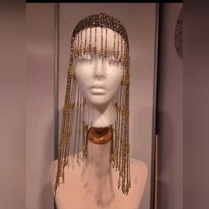 Gold Beaded Headpiece